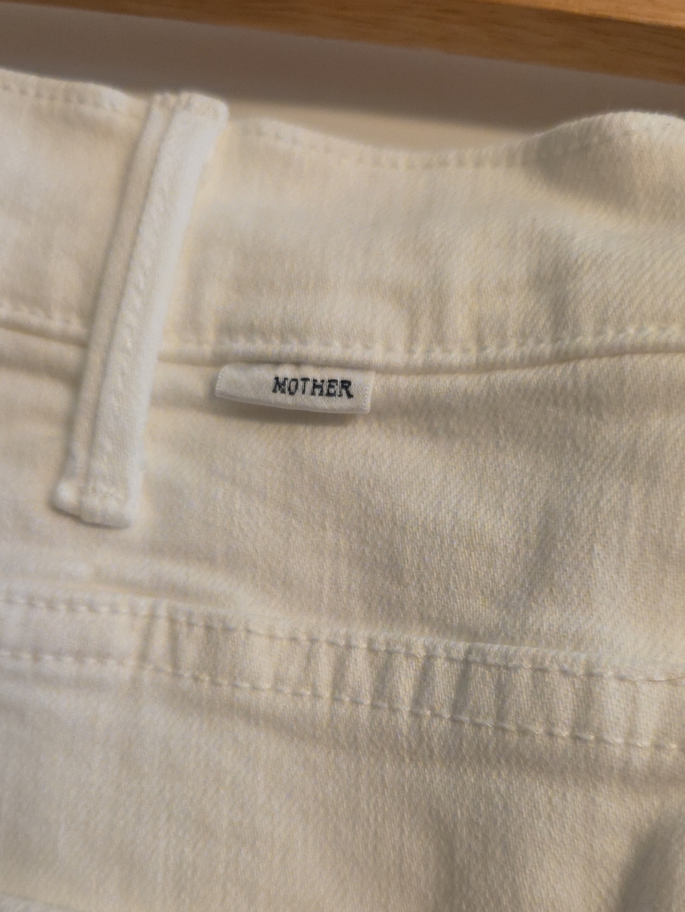Mother The Hustler Roller Skimp Jeans White Denim Wide Leg - Picture 6 of 8